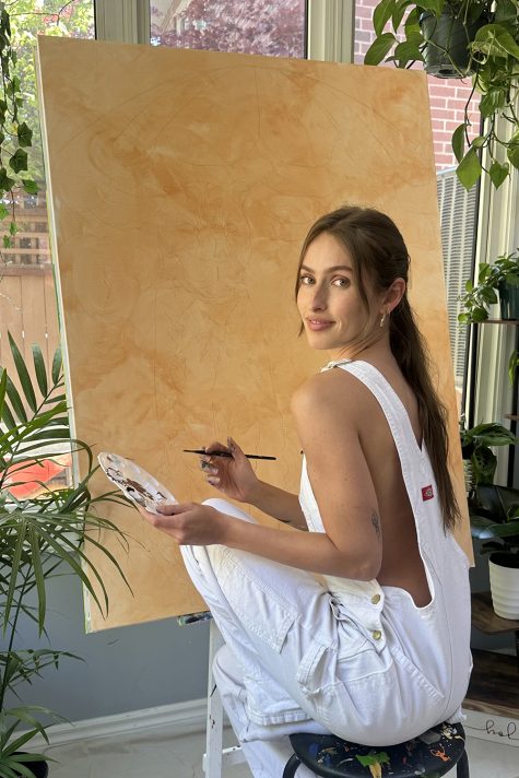 Toronto artist Julia Brevetti in her studio 2025.